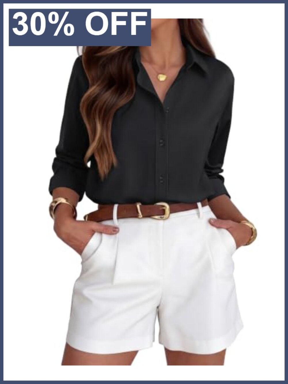 Womens Wrinkle Free Button Down Shirt Long Sleeve Business Casual Work Blouse